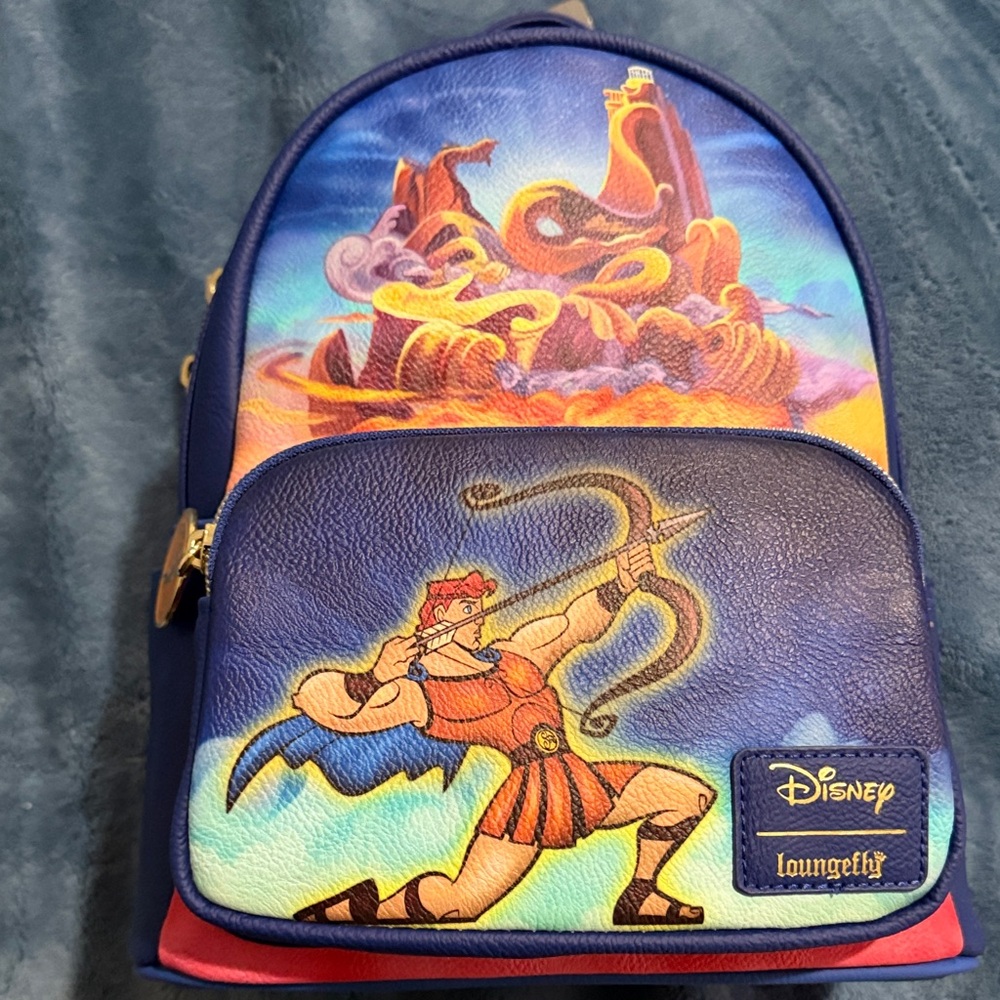 Loungefly Disney Hercules Backpack - Blue and Red